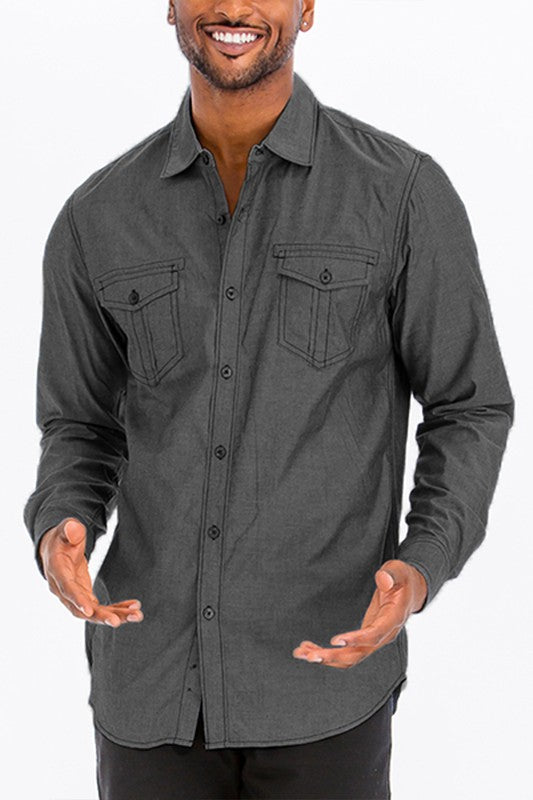 Camisas informales de manga larga Weiv para hombre