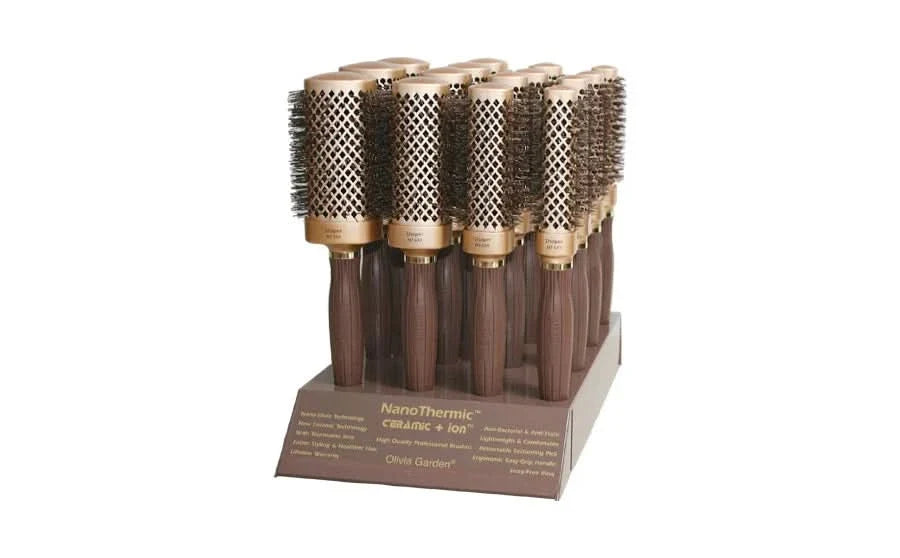 Olivia Garden NanoThermic Ceramic + Ion SQUARE Shaper Hairbrush - NT-S20 (1")