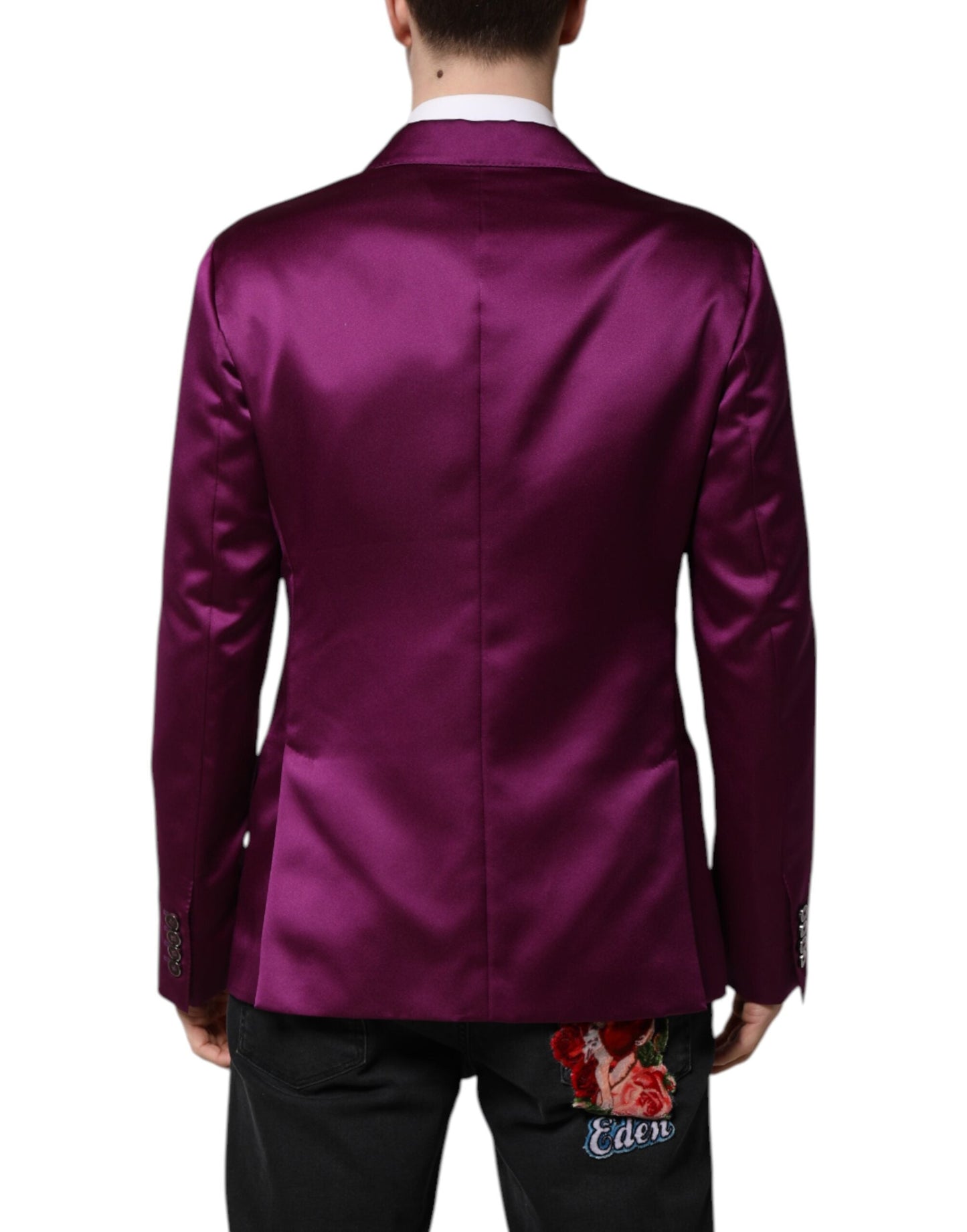 Saco Traje Cruzado Morado de Hombre Dolce & Gabbana