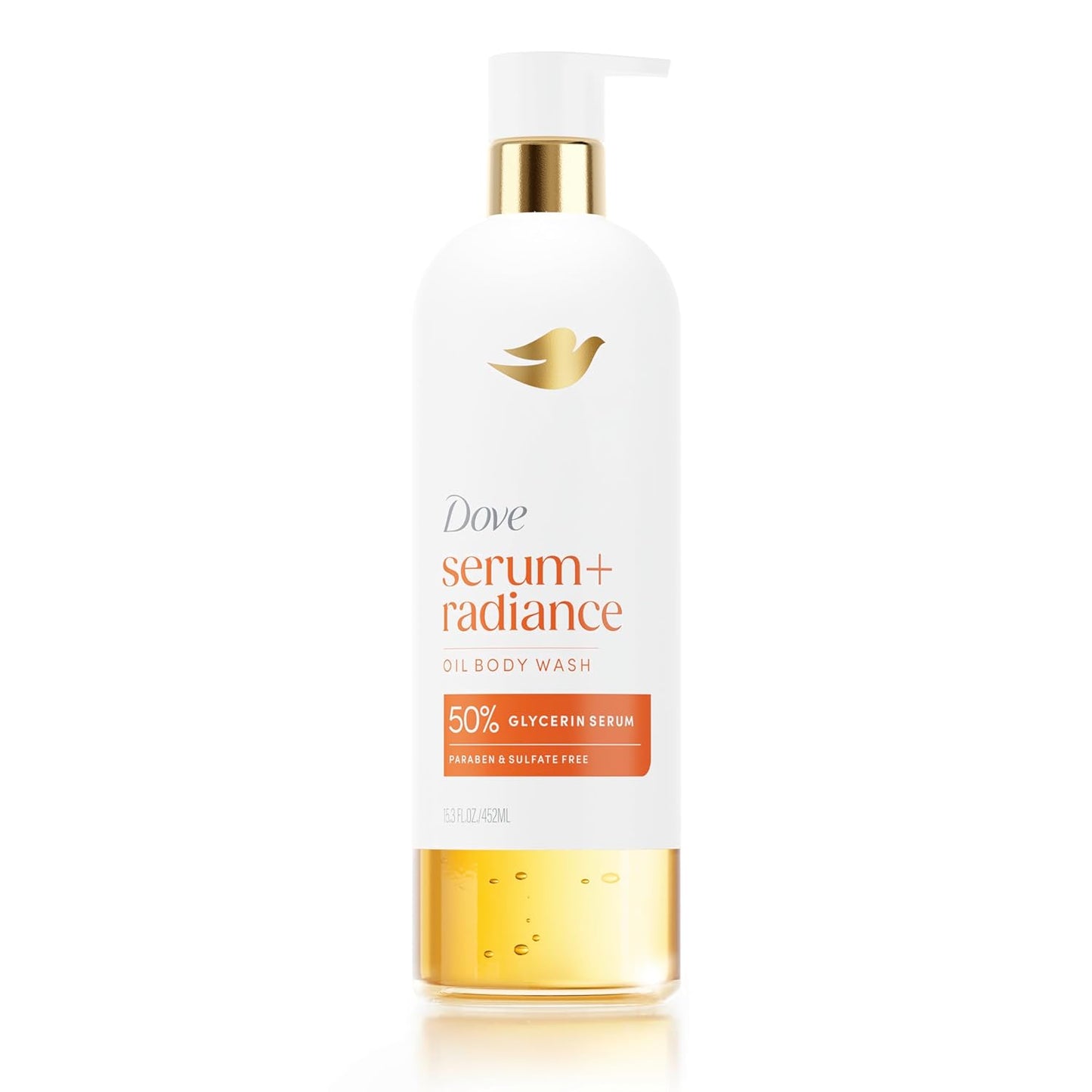 Dove Jojoba oil & Monoi Flower Oil Body Wash Serum + Radiance For Women for Hydrated & Repaired Skin 15.3 fl oz