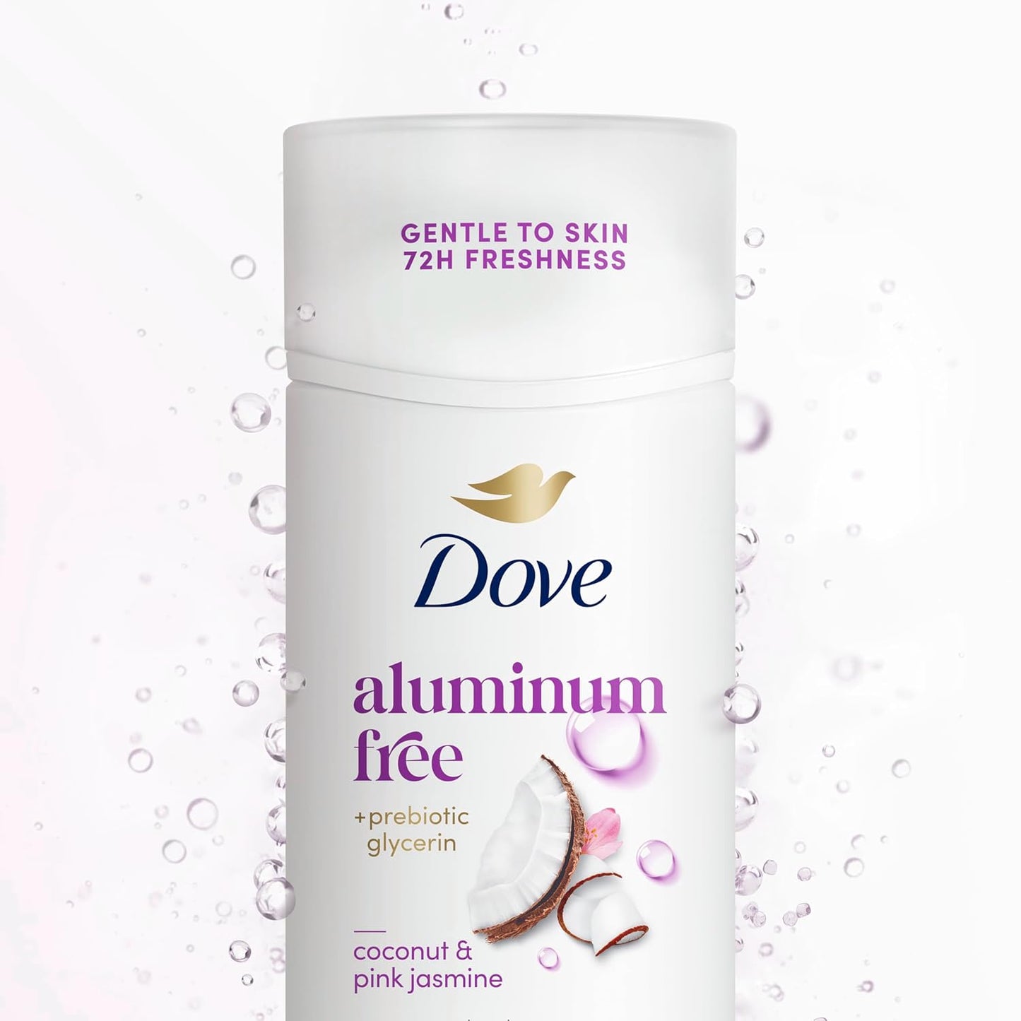 Dove Deodorant Stick for 72 Hour Odor Protection Coconut & Pink Jasmine Aluminum Free 2.4 oz