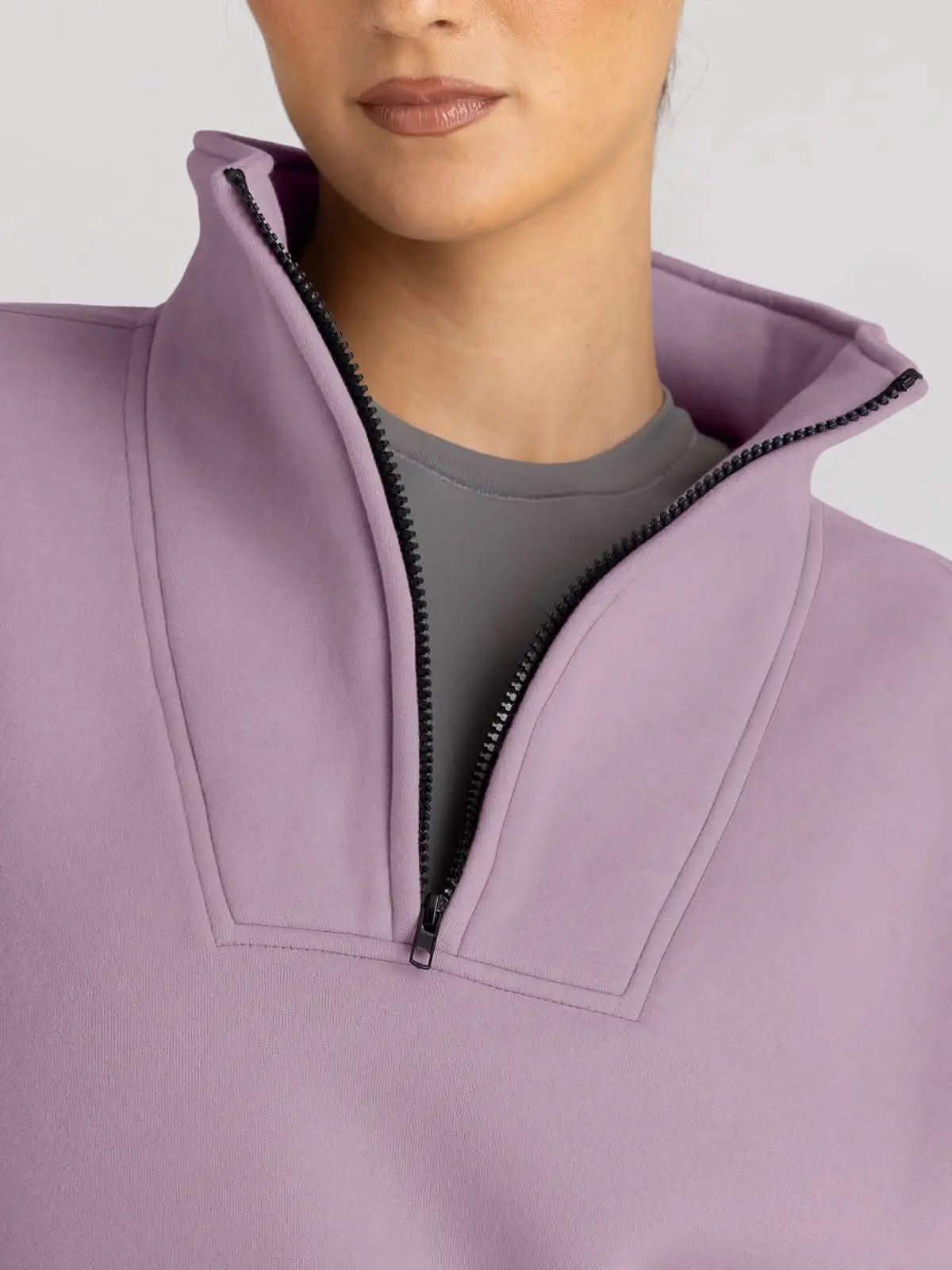 Love Salve Oversized Half Zip Sweatshirt — Cozy Fall Pullover