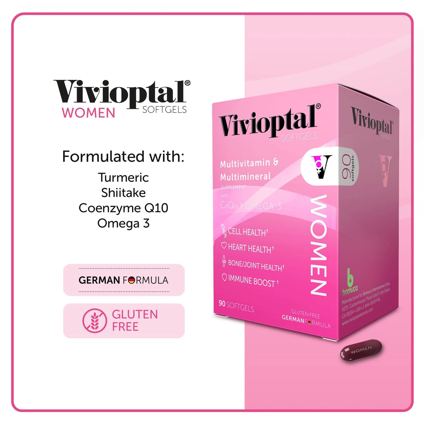 Vivioptal WOMEN Multivitamin & Multimineral Supplement - Softgels
