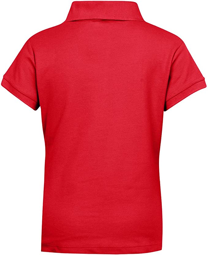 Girls Short Sleeve Pique Polo Shirt