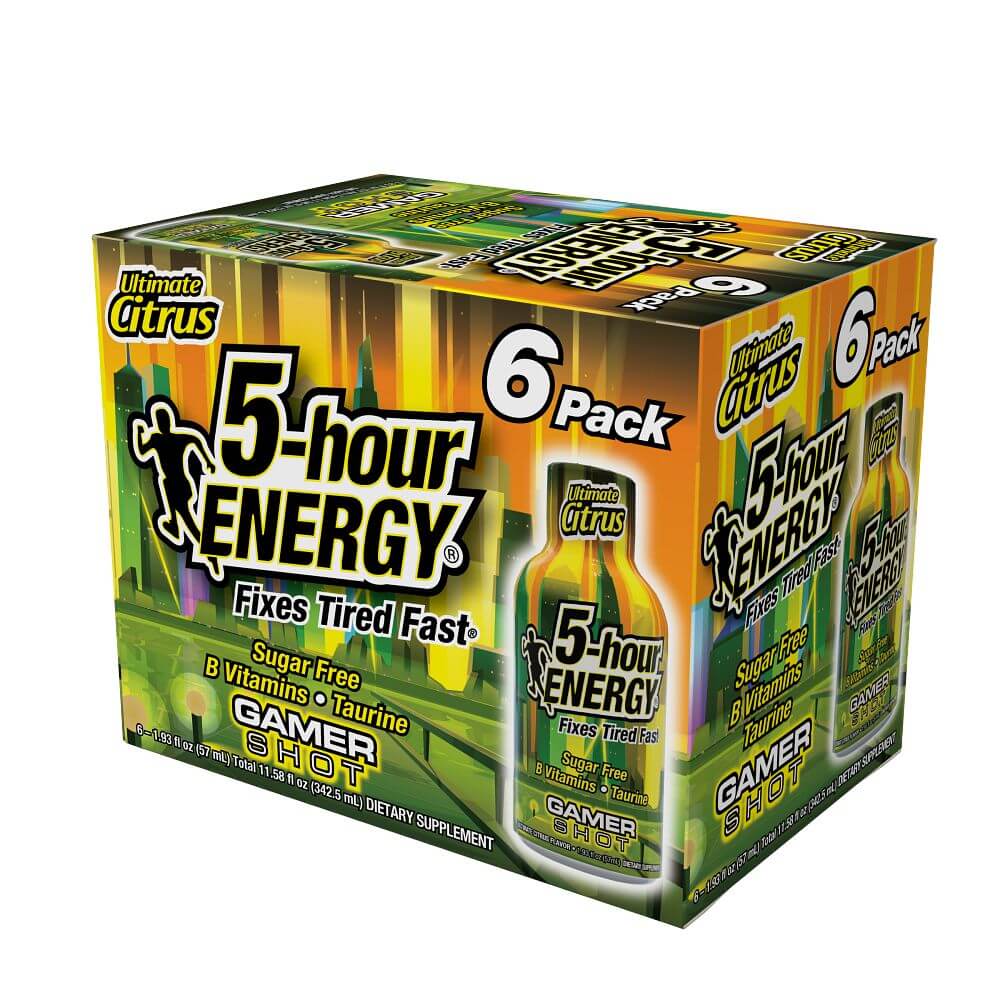 Chupitos de 5-hour ENERGY de máxima potencia sabor Cítricos Definitivos