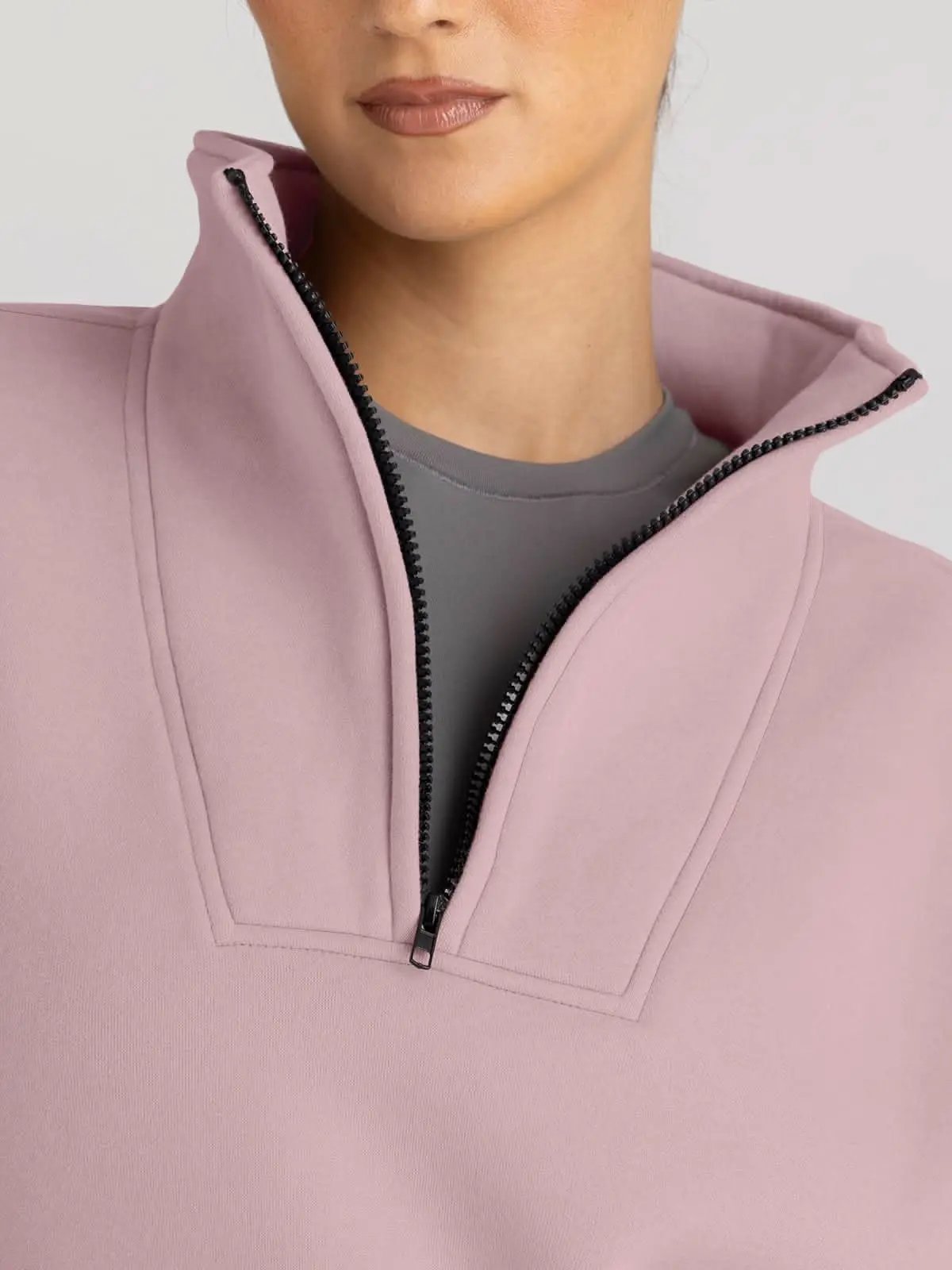 Love Salve Oversized Half Zip Sweatshirt — Cozy Fall Pullover