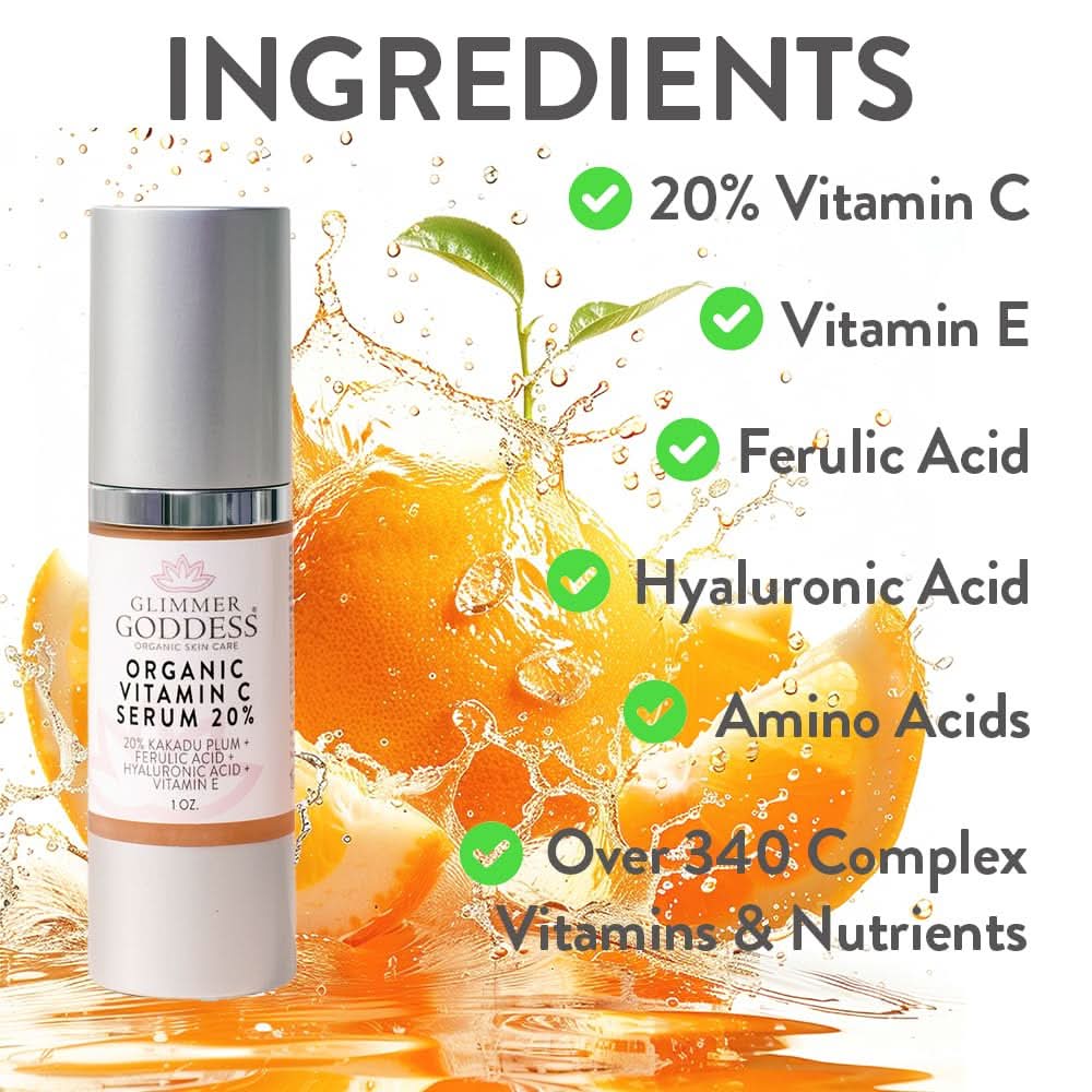 Glimmer Goddess Organic Vitamin C Serum 20% Firm & Glow Serum