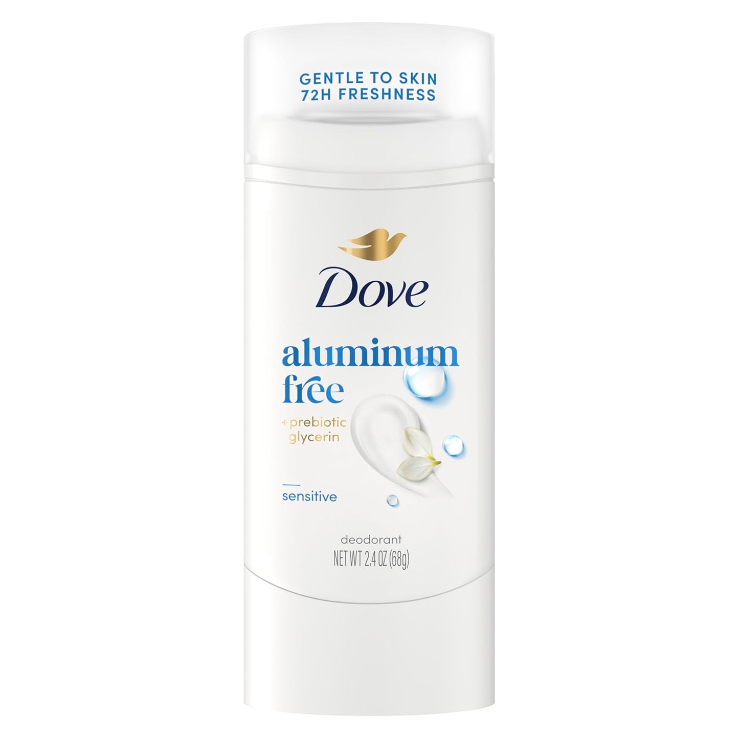 Dove Deodorant Stick Sensitive for 72 Hour Odor Protection Aluminum Free 2.4 oz