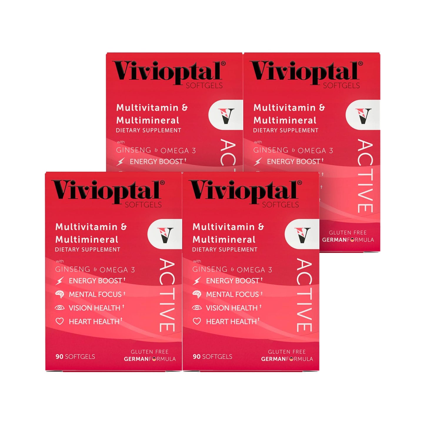 Vivioptal ACTIVE Multivitamin & Multimineral Supplement - 1 Year Supply