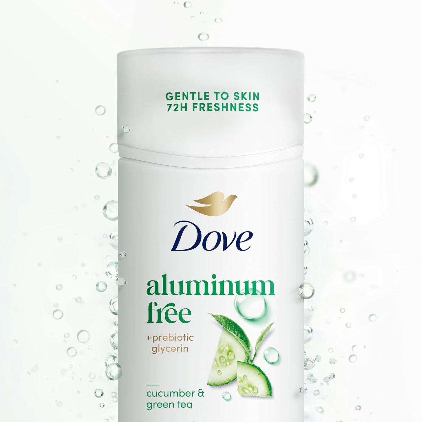 Dove Deodorant Stick Cucumber & Green Tea for 72 Hour Odor Protection Aluminum Free 2.4 oz