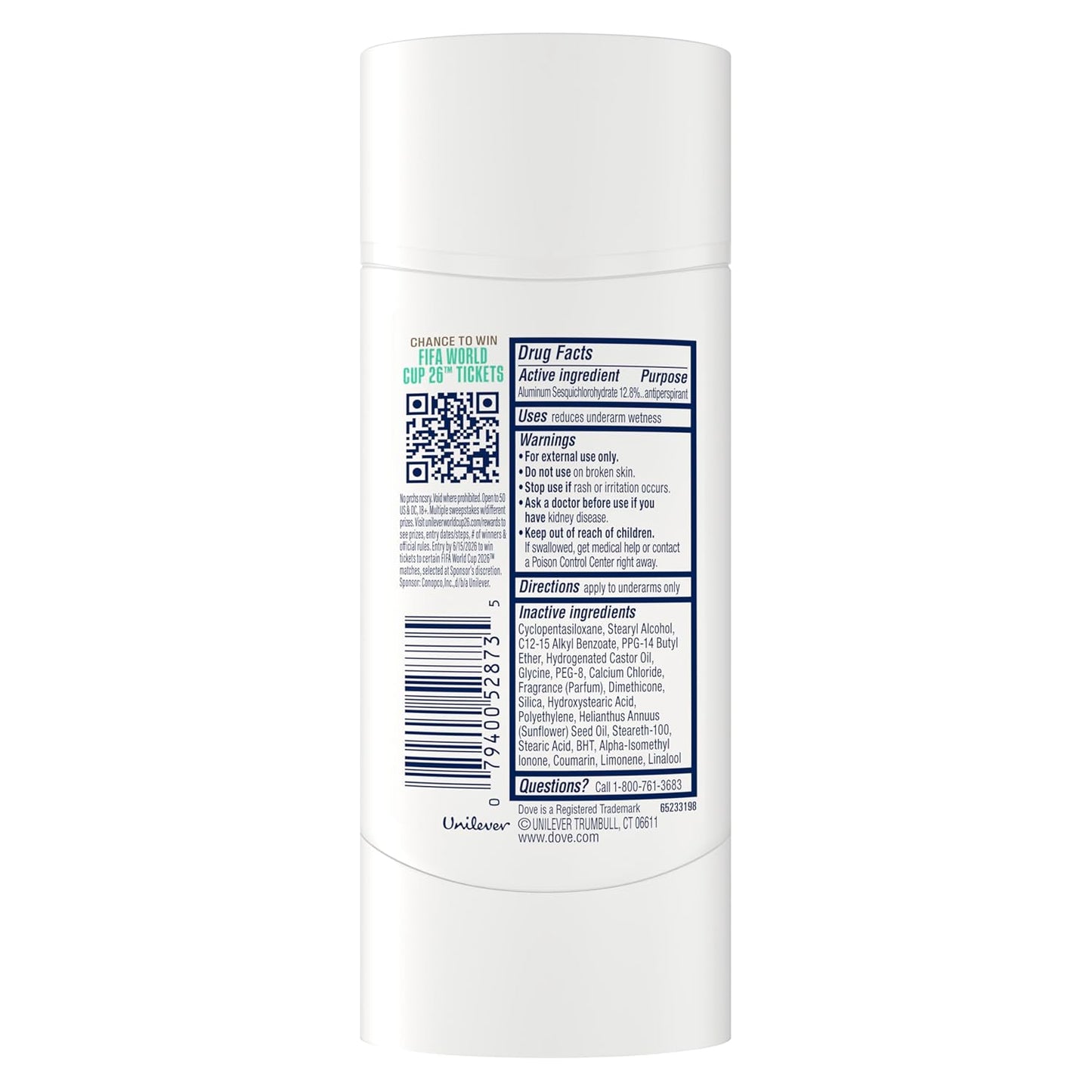 Dove Solid Stick Palo Santo & Sage for 72-Hour Sweat and Odor Protection Alcohol Free 2.6 oz