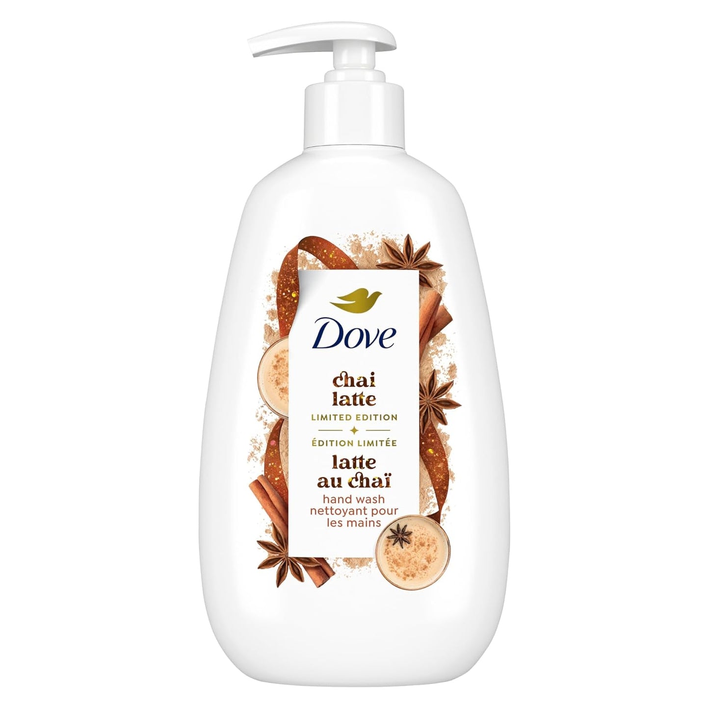 Dove Limited Edition Holiday Treats Liquid Hand Wash for Deep Nourishment Spiced Chai Latte 12 oz