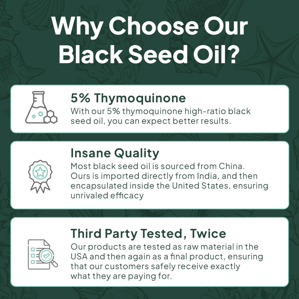 Ocean Cold-Pressed Black Seed Oil - 150ml Natural Health Supplement for Holistic Wellness