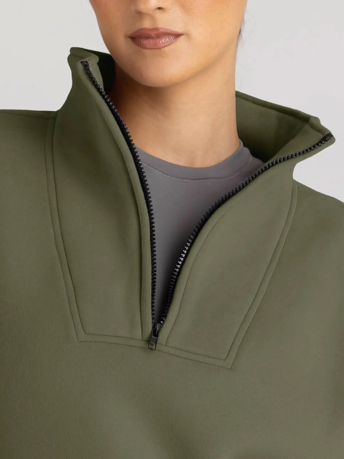 Love Salve Oversized Half Zip Sweatshirt — Cozy Fall Pullover