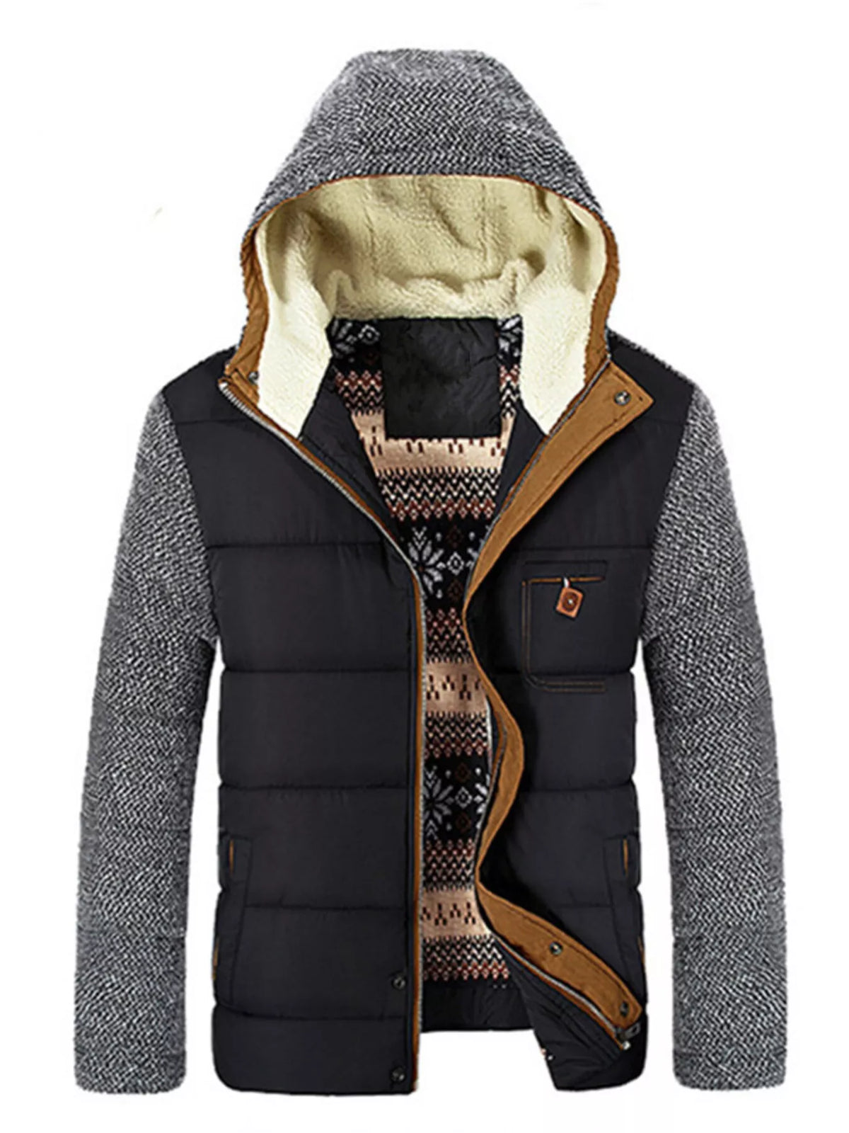 Men's Padded Hooded Winter Coat