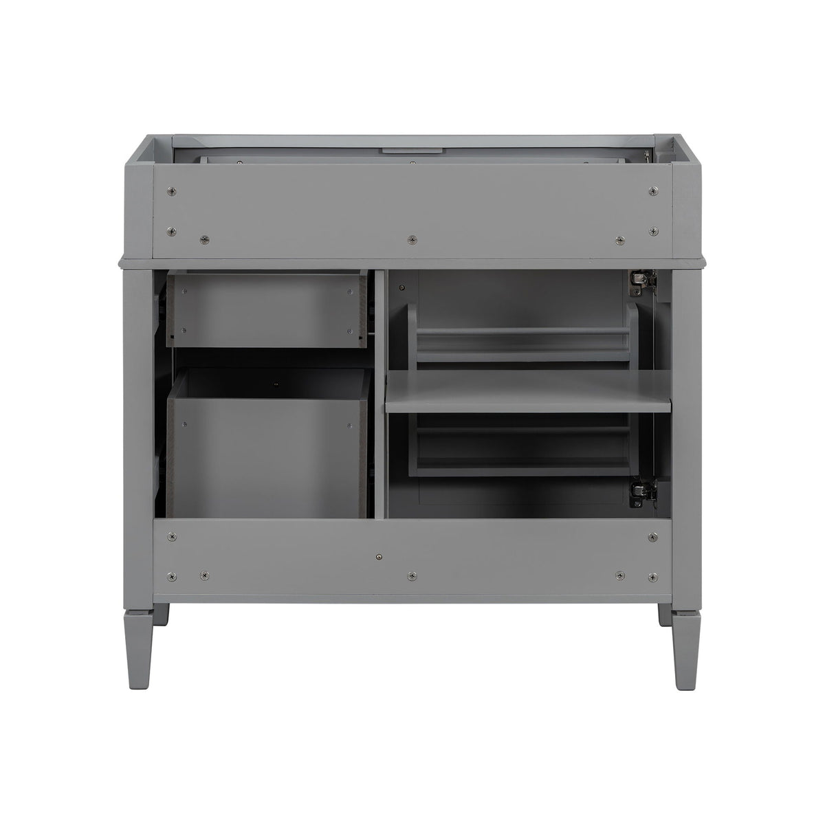 Bathroom Vanity With 2 Drawers And Tip-Out Drawer, Storage Cabinet