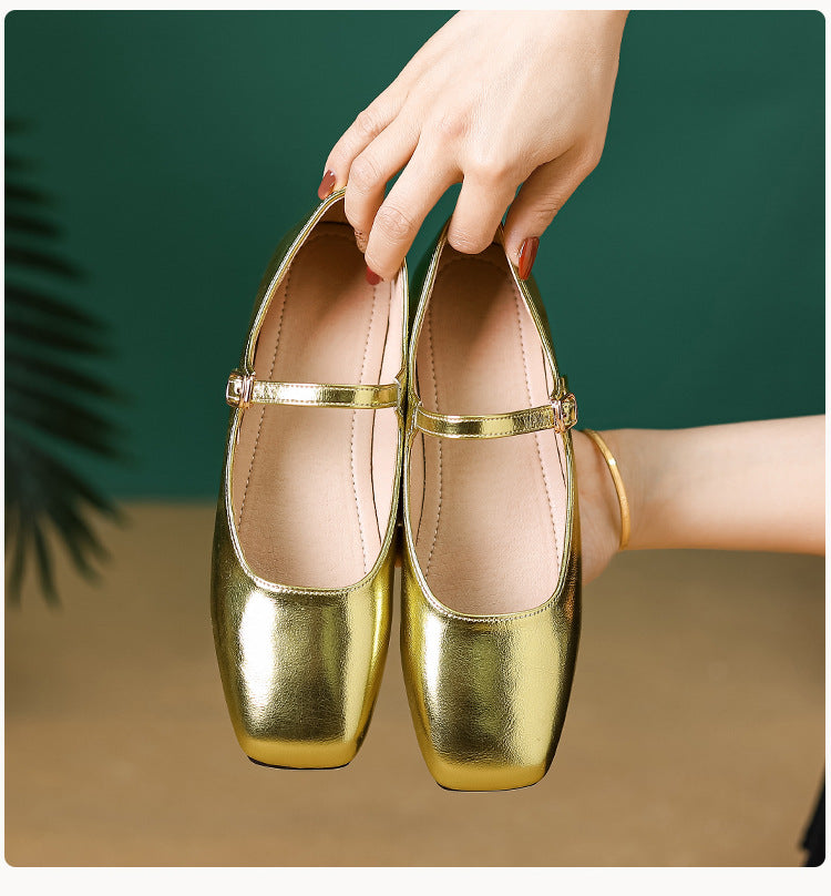 Women's French Style Mary Jane Flats
