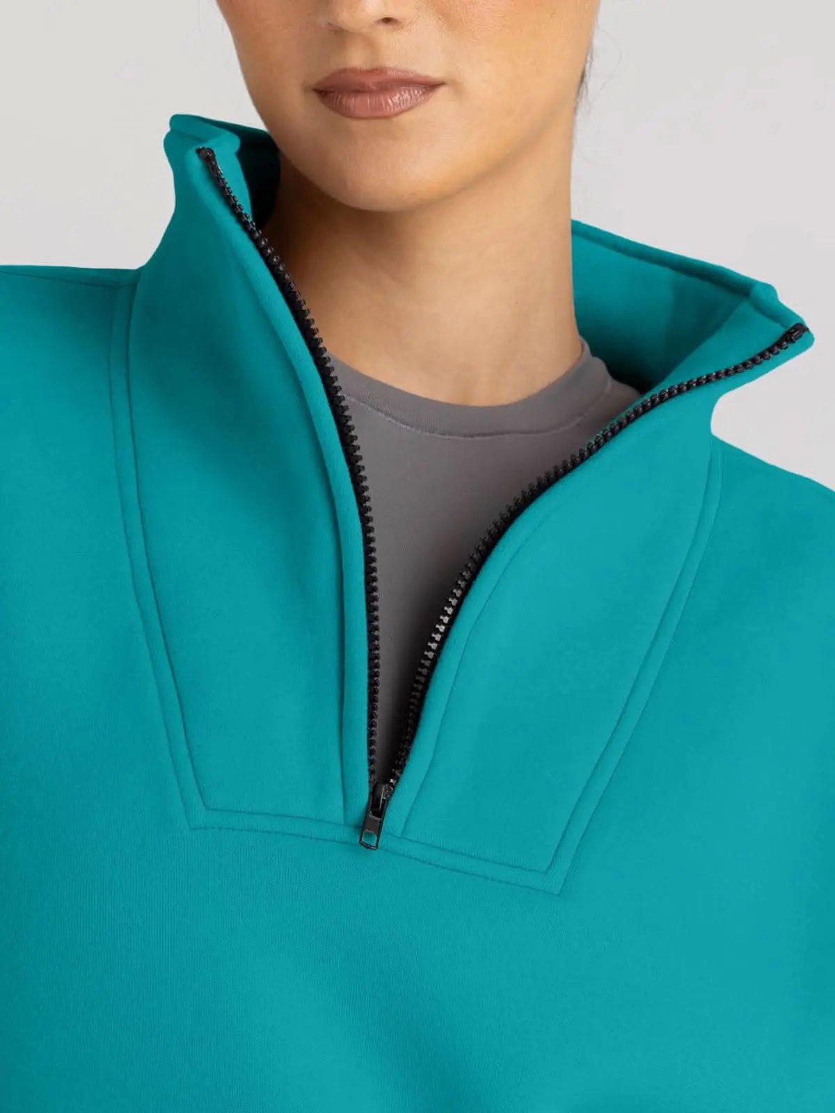 Love Salve Oversized Half Zip Sweatshirt — Cozy Fall Pullover