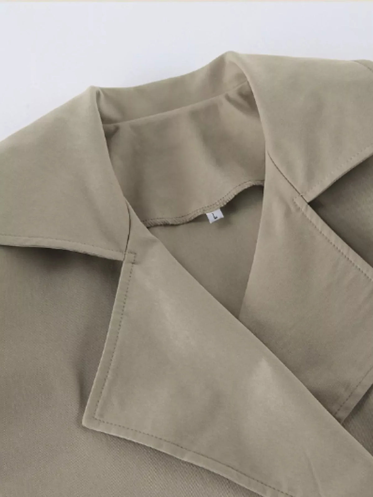 Chic Double-Breasted Belted Trench Coat