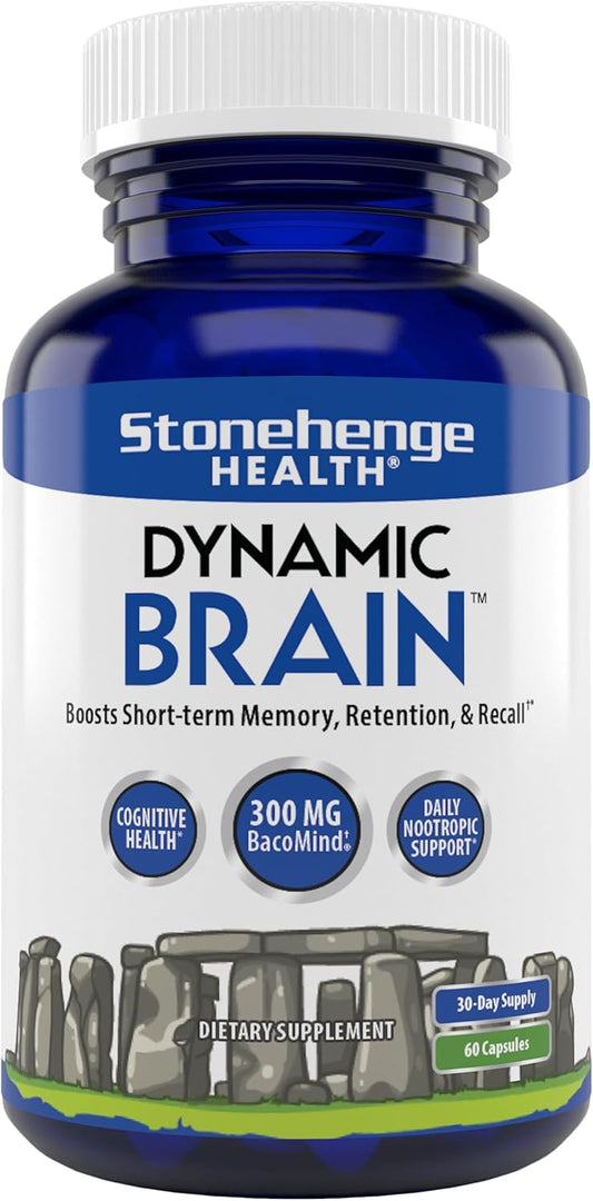 Stonehenge Health Dynamic Brain Supplement For Enhanced Memory and Focus 60 Caps