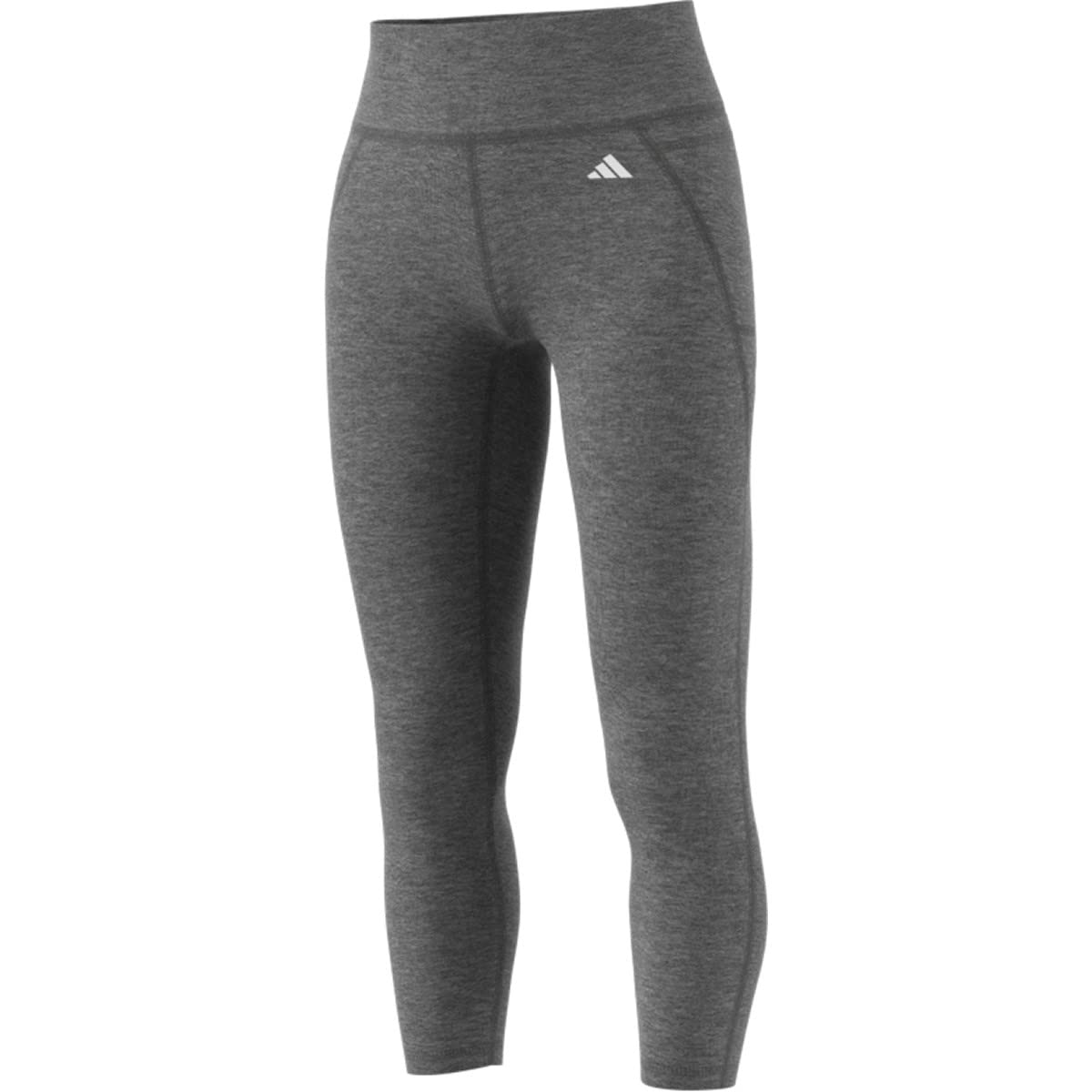 adidas Womens Plus Size Optime Stash Pocket High Waisted 7/8 Tights Dark Grey Heather 1X