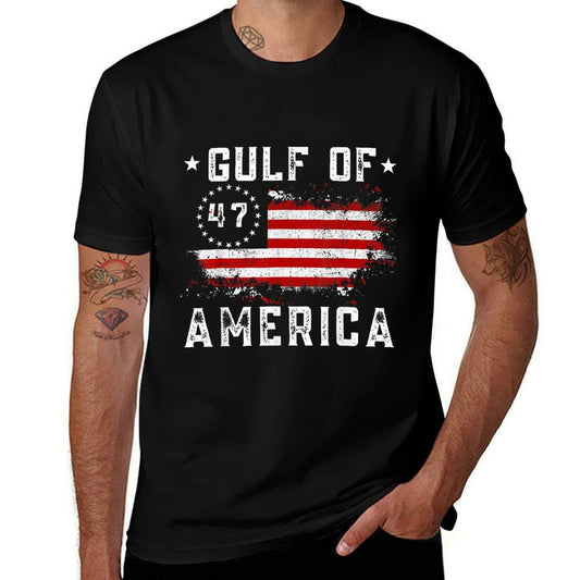 Camiseta inspirada en la vendimia con la bandera de Estados Unidos divertida del Golfo de EE. UU. para hombres y mujeres