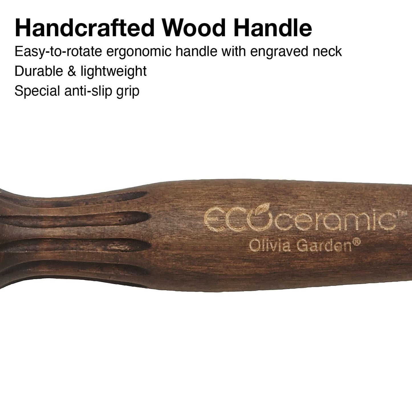 Olivia Garden Eco Ceramic Firm Bristles Round Thermal Hair Brush 2 1/8" - EC-26F