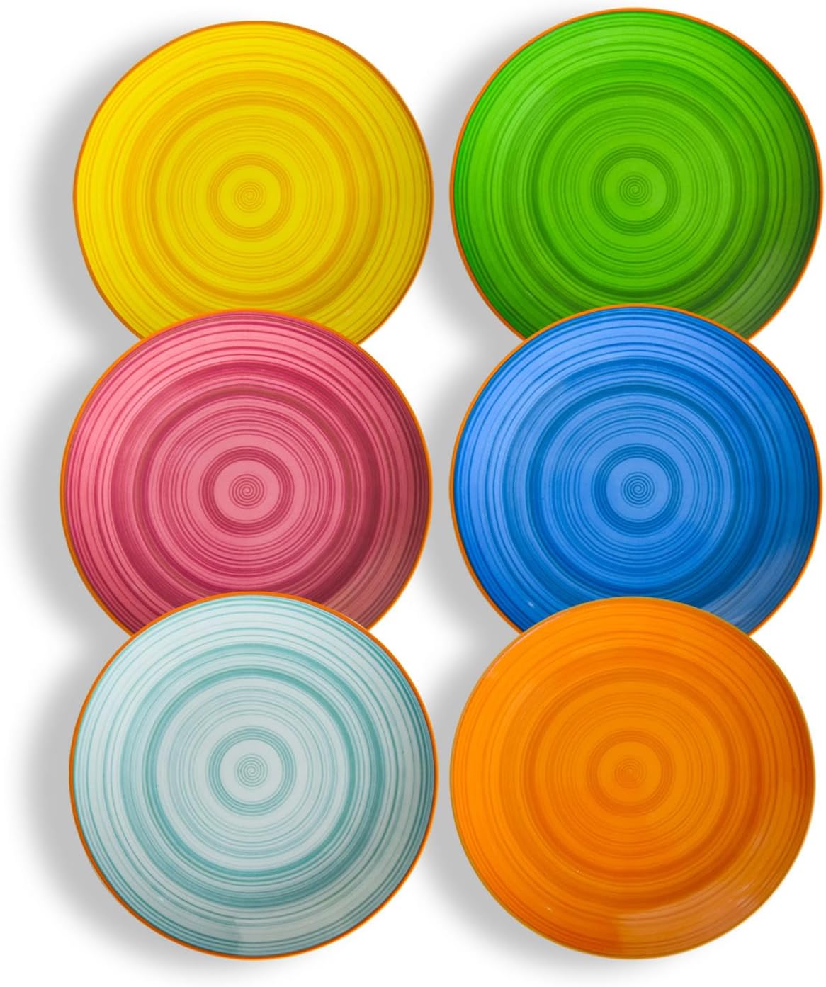 Miicol Ceramic Appetizer Plates Set of 6, White Dessert Plates 8 Inch, Small Dinner Plates, Modern Round Salad Plates, Porcelain Serving Dishes for Snack, Bread, Fruit, Microwave & Dishwasher Safe