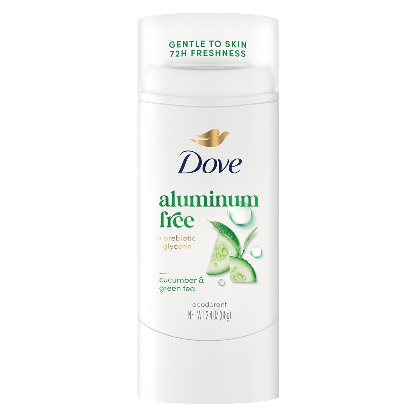 Dove Deodorant Stick Cucumber & Green Tea for 72 Hour Odor Protection Aluminum Free 2.4 oz