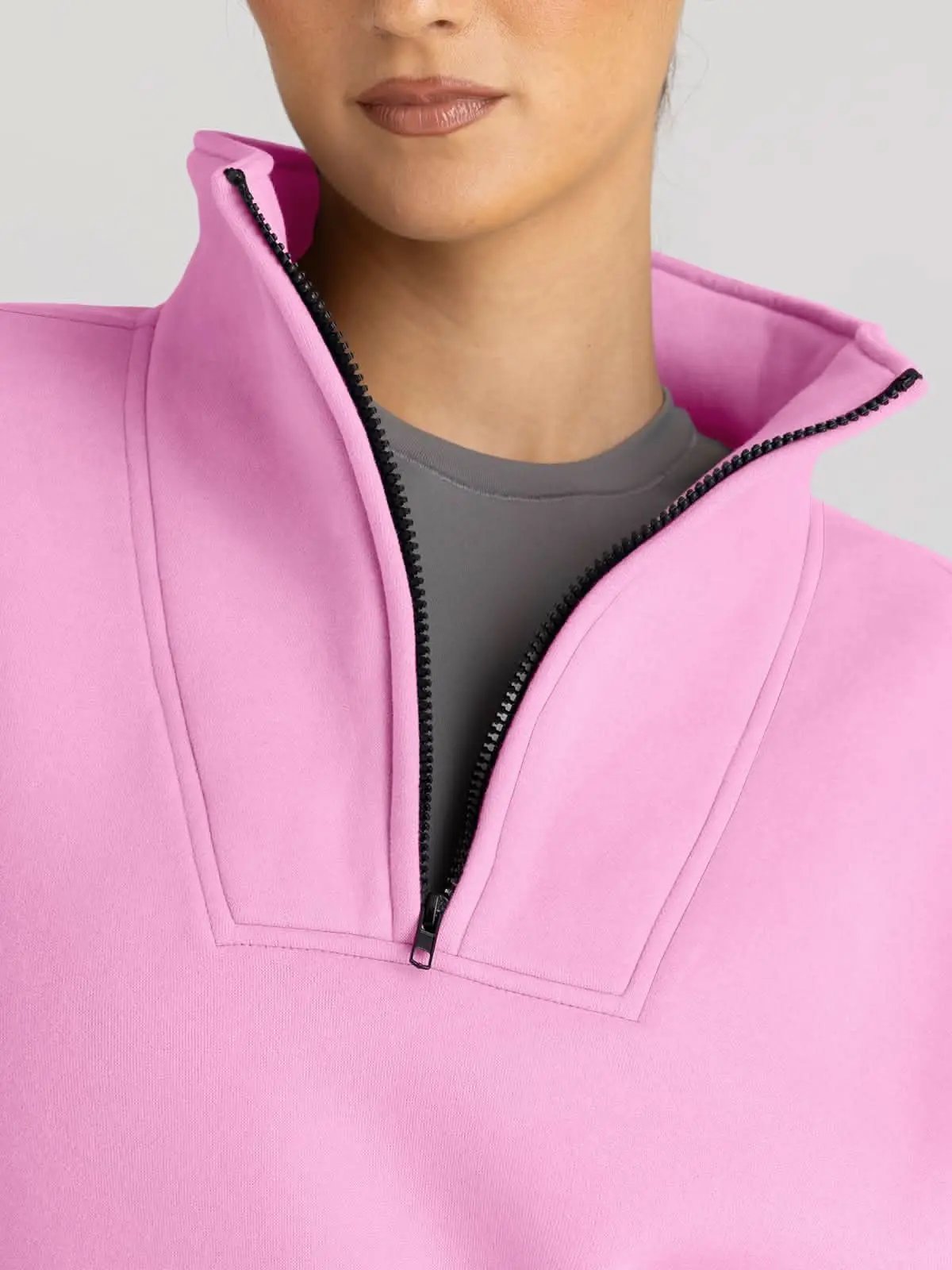 Love Salve Oversized Half Zip Sweatshirt — Cozy Fall Pullover