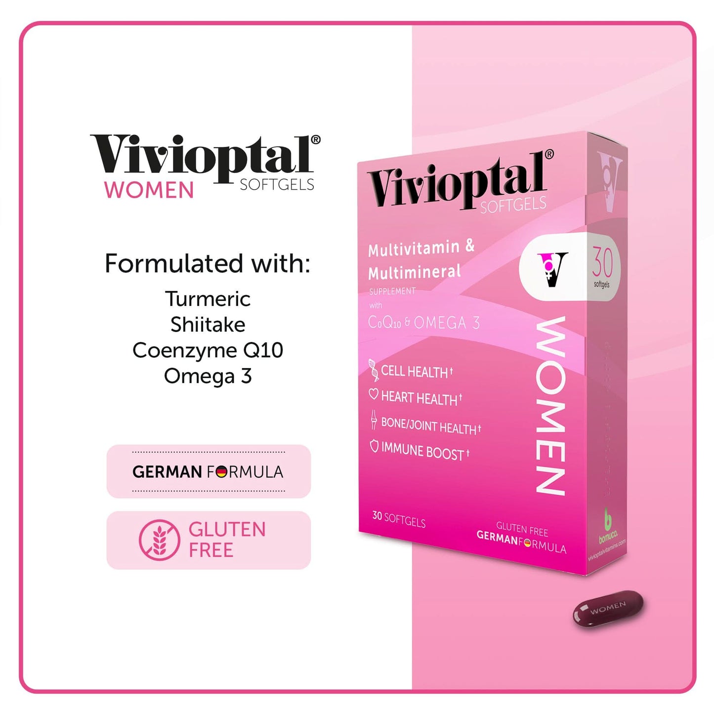 Vivioptal WOMEN Multivitamin & Multimineral Supplement - 30 Capsules