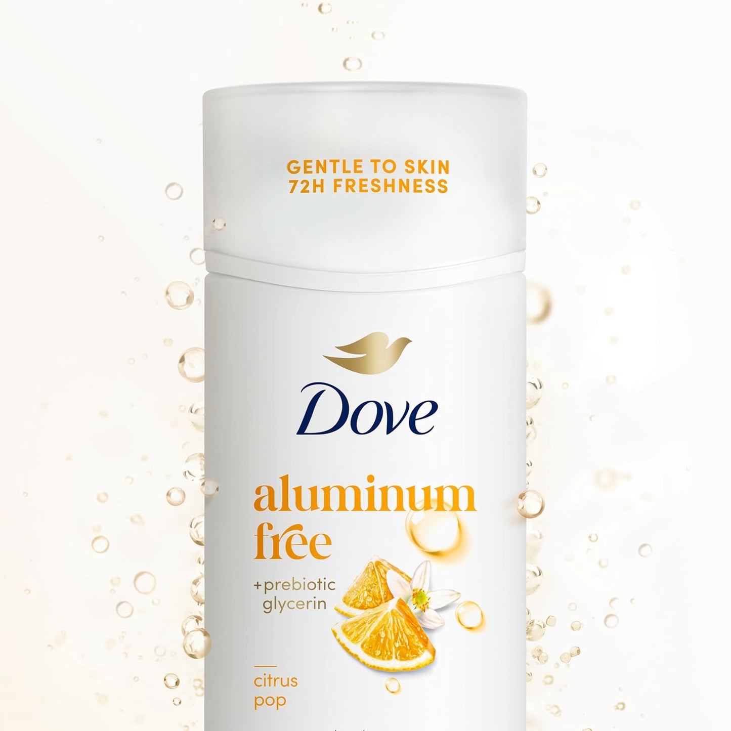 Dove Deodorant Stick Citrus Pop for 72 Hour Odor Protection Aluminum Free 2.4 oz