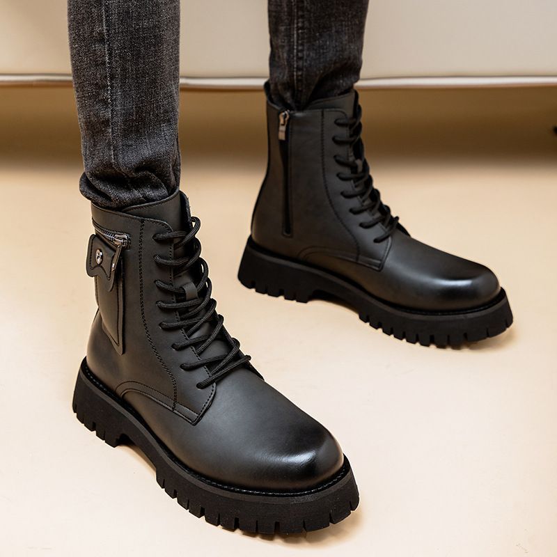 Botines Martin de cuero de caña alta