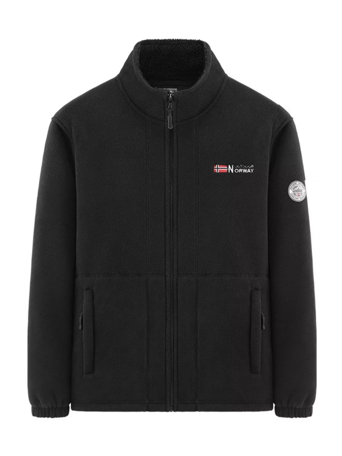 Men's Plus Size Zip Up Long Sleeve Jacket