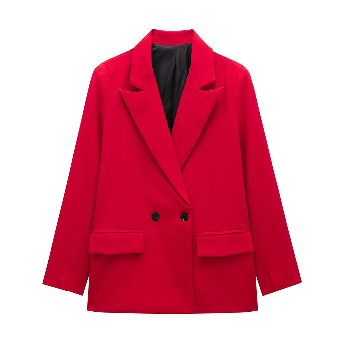 Summer Casual Relaxed-fit Double-breasted Blazer