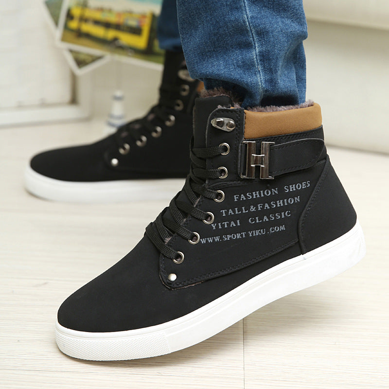 Men's Casual High Top Plush Lined Boots