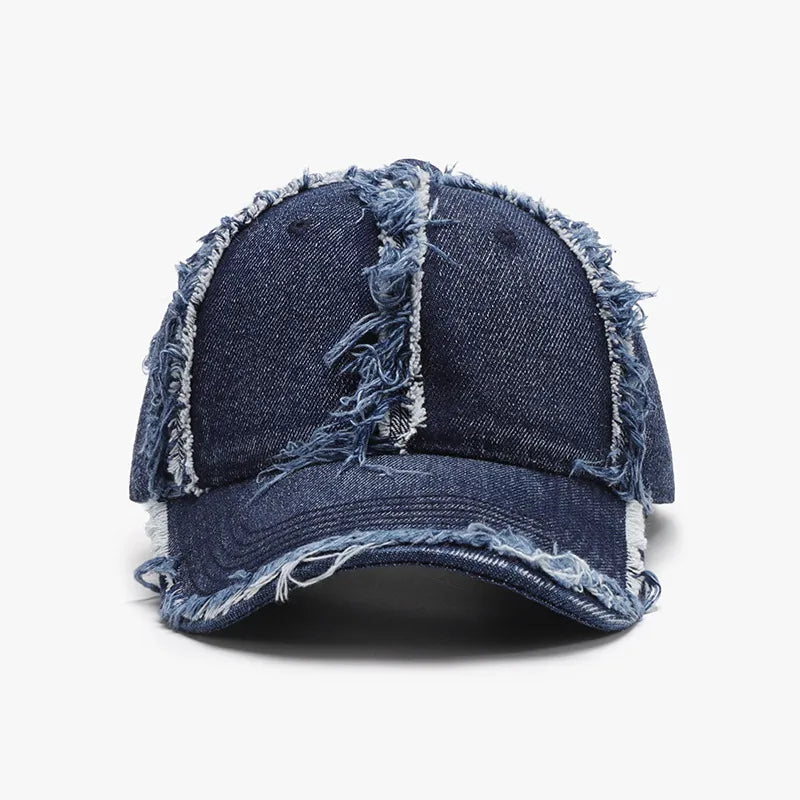 Raw Hem Cotton Baseball Cap