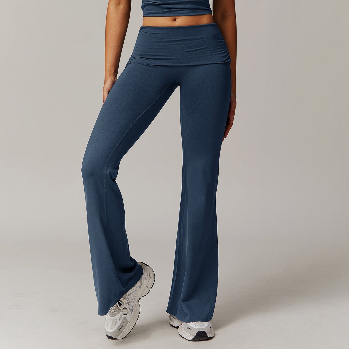 Wool Pleated High Waist Running Pants