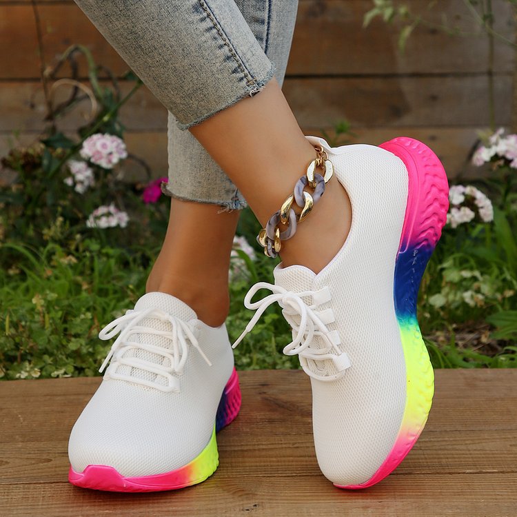 Women's Lace-up Mesh Sneakers