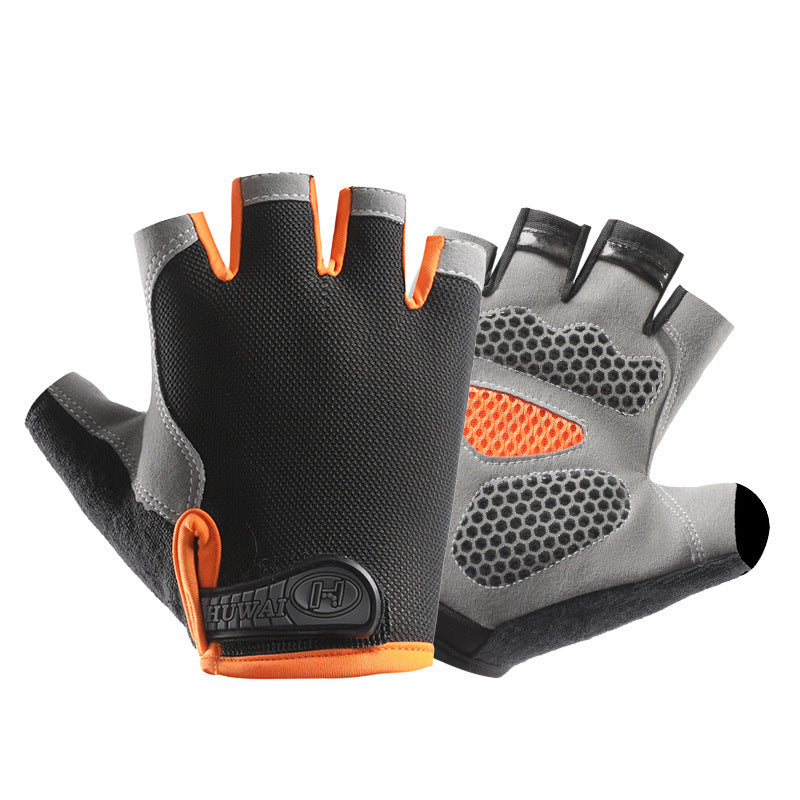 Half Finger Gloves Men's Outdoor Fitness Sports Thin Breathable Non-slip Wear-resistant Mountaineering Rock Climbing Exhibit Finger Gloves For Women