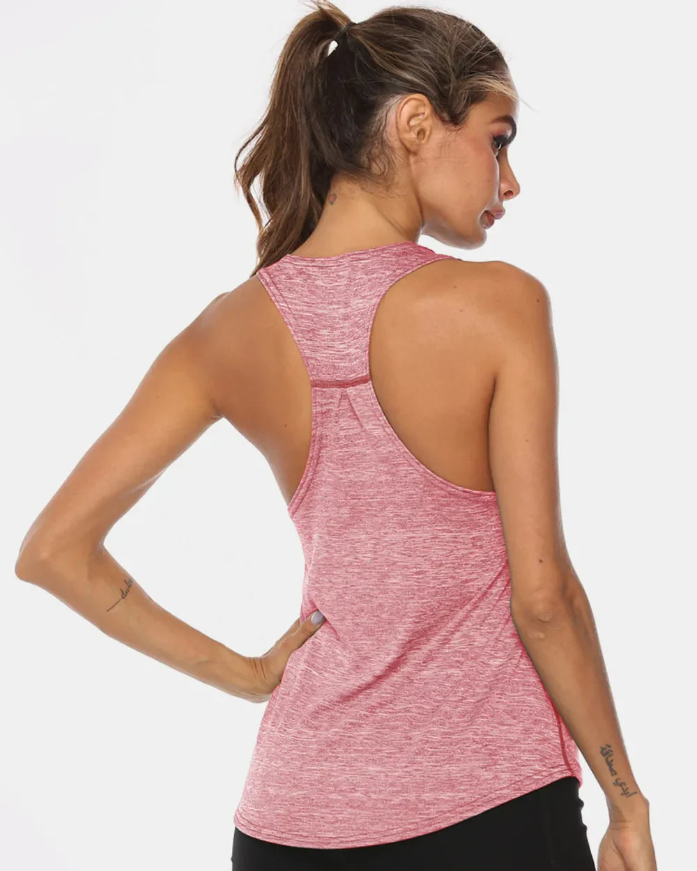 Camiseta sin mangas deportiva de tirantes anchos y cuello redondo de talla grande