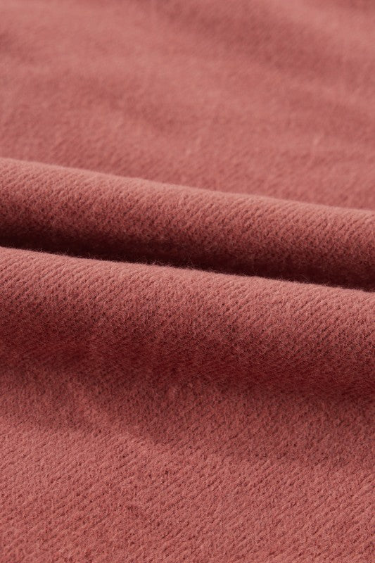 Sudadera de cuello medio con cremallera y forro polar liso