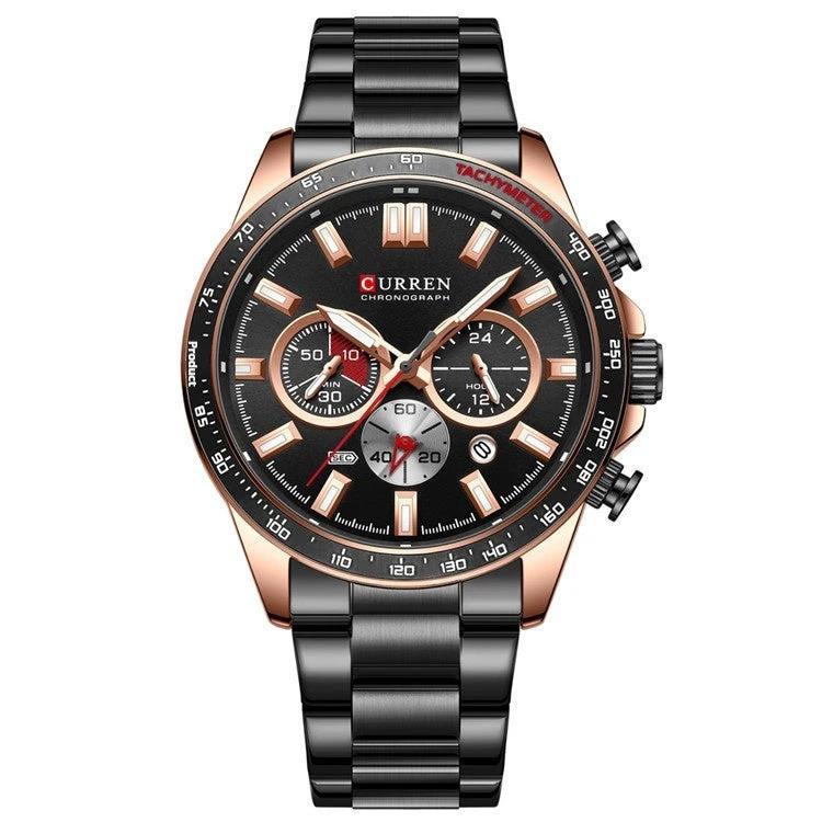 Men's Waterproof Calendar Steel Band Quartz Watch