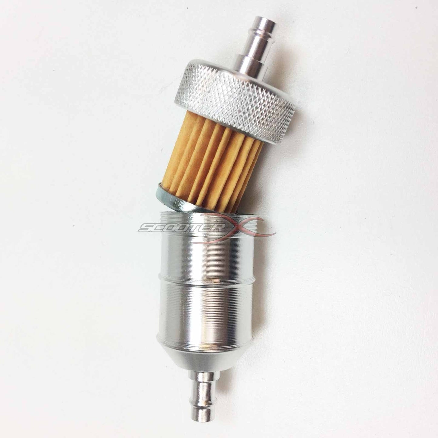 Aluminum Inline Fuel Filter 1/4" Flanges