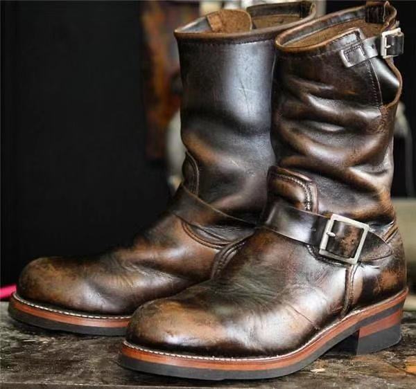 Men's Mid-Tube Wedge Sole Casual Boots