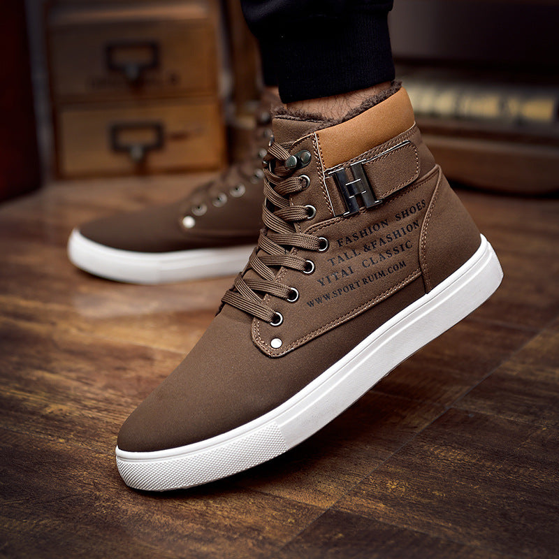 Men's Casual High Top Plush Lined Boots