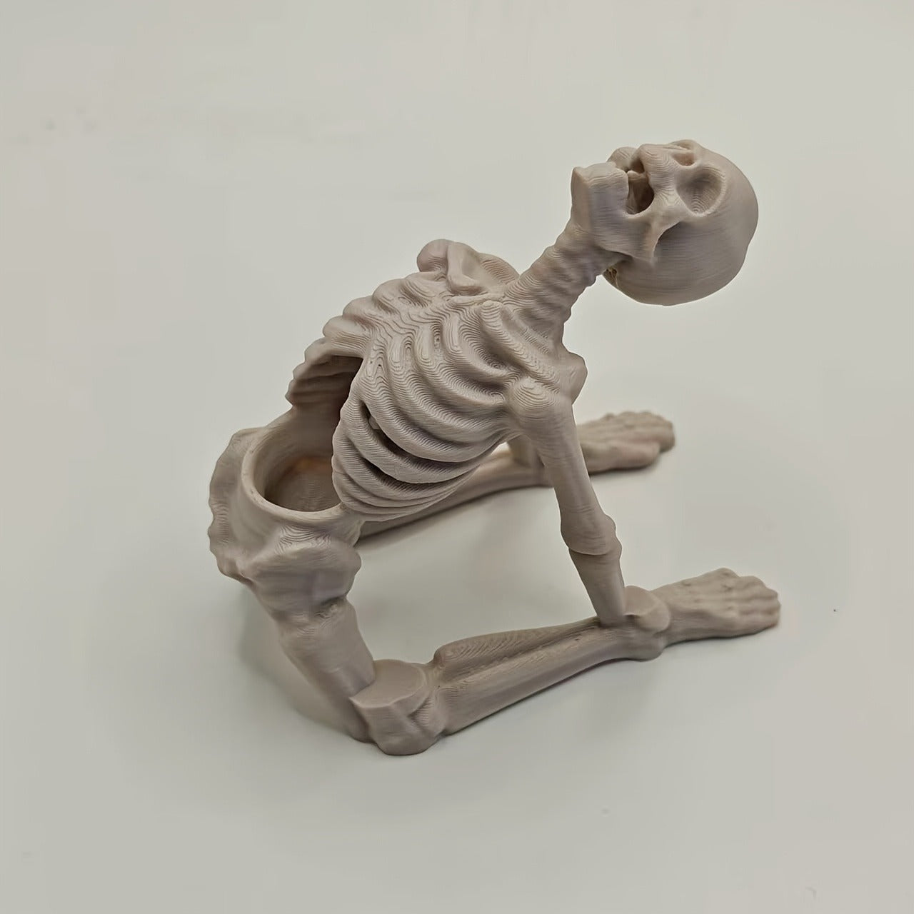1PC 3D Printed Yoga Skeleton Air Plant Holder, Skull Planter Figurine, Gothic Desk Home Decor