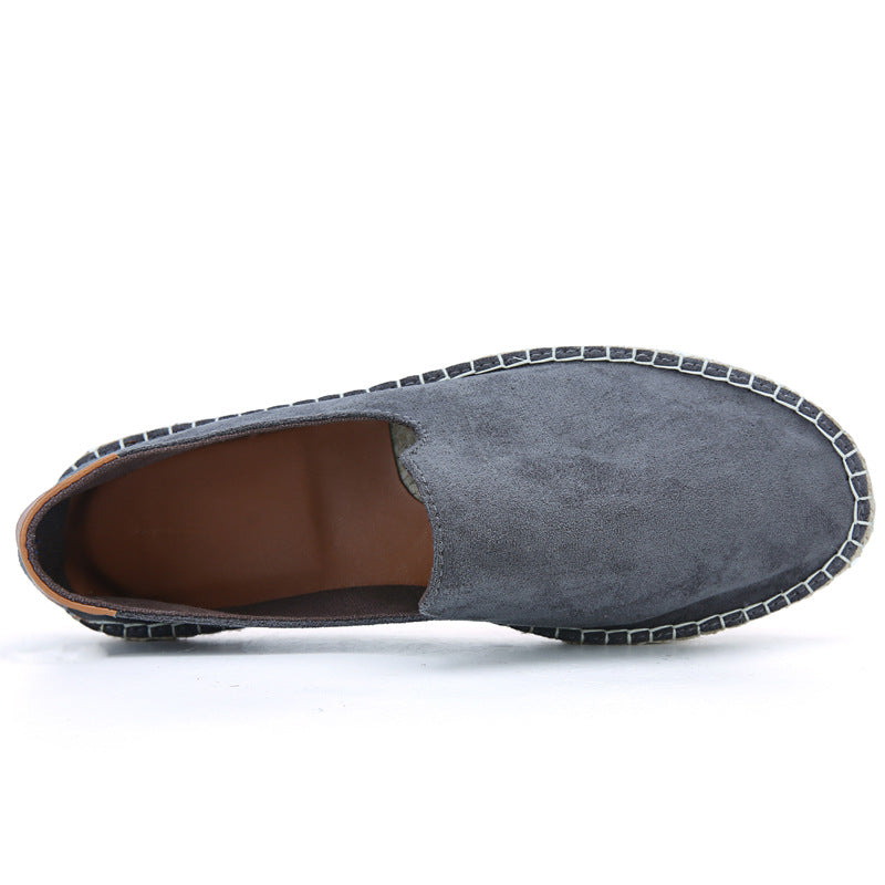 Men's Straw Woven Hemp Rope Fisherman Slip-On Flats