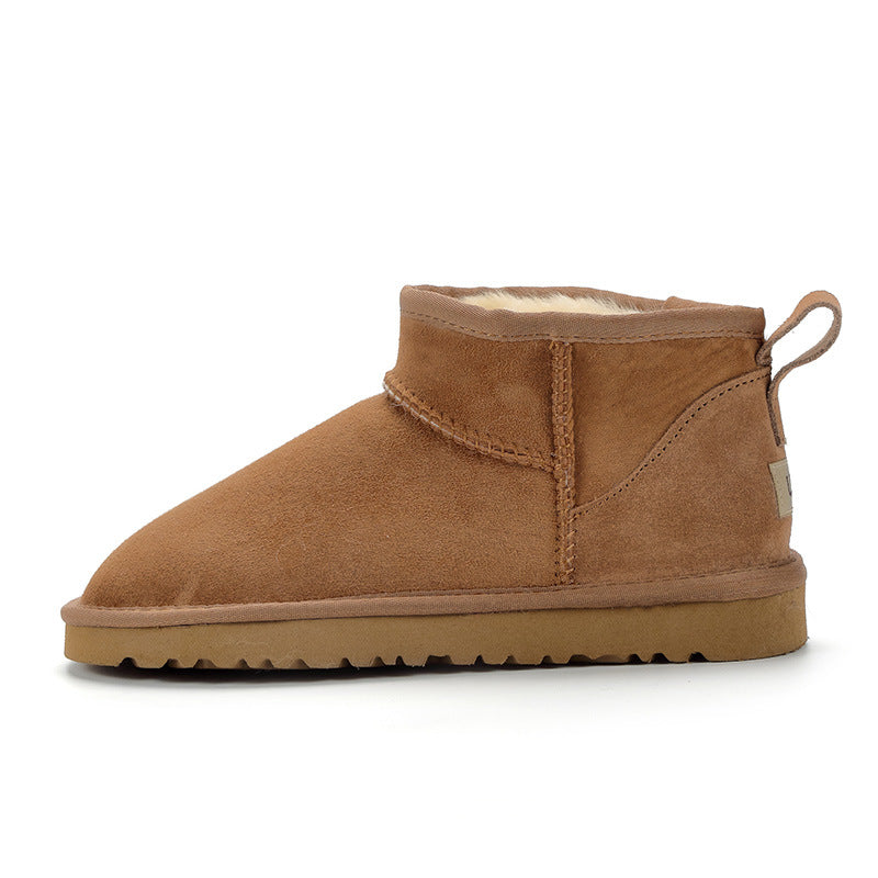 Women's Super Short Sheepskin Snow Boots