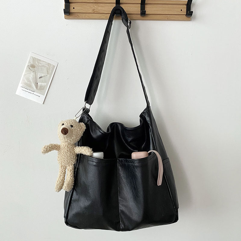 Women's Large Capacity Textured Messenger Bag